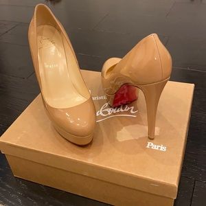 Nude Patent Christian Louboutin Heels